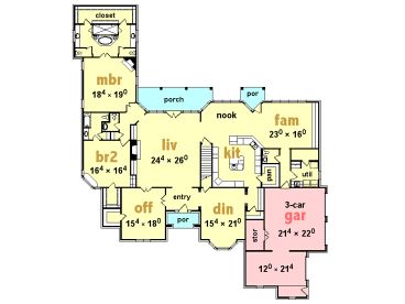 1st Floor Plan, 061H-0151