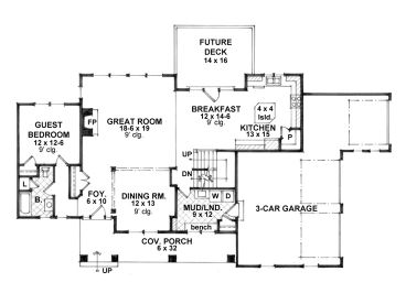 1st Floor Plan, 023H-0166