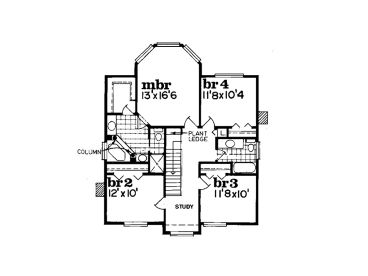2nd Floor Plan, 032H-0040
