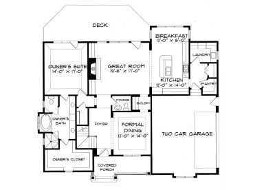 1st Floor Plan, 029H-0023