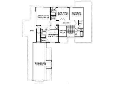 2nd Floor Plan, 029H-0121