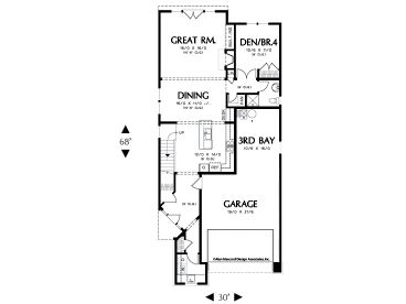 1st Floor Plan, 034H-0054