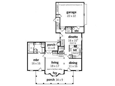 1st Floor Plan, 021H-0119