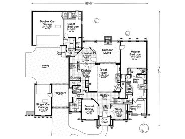 1st Floor Plan, 002H-0129