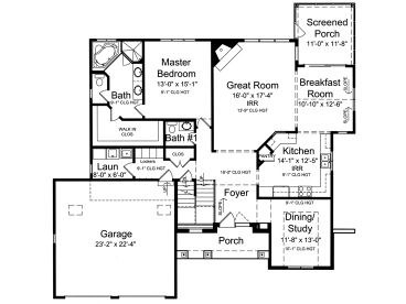 1st Floor Plan, 046H-0184