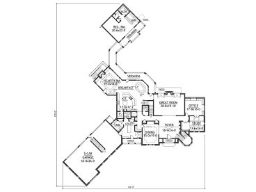 1st Floor Plan, 055H-0014