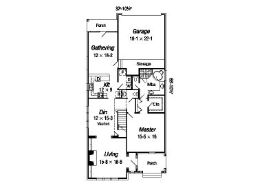 1st Floor Plan, 061H-0062
