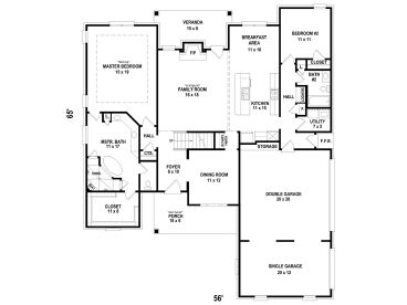 1st Floor Plan, 006H-0188