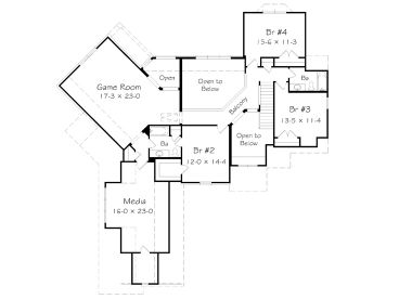 2nd Floor Plan, 061H-0187
