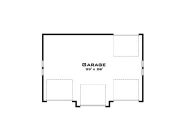 Garage Floor Plan, 052H-0037