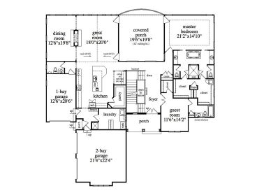 1st Floor Plan, 053H-0010