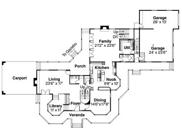 1st Floor Plan, 051H-0004