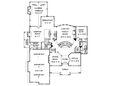 1st Floor Plan, 019H-0163