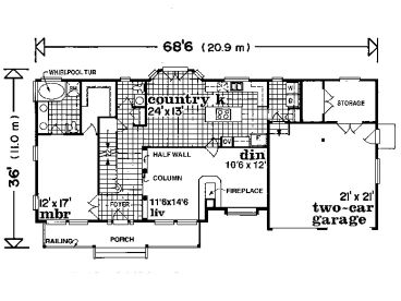 1st Floor Plan, 032H-0038