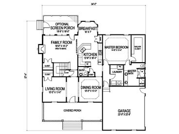 1st Floor Plan, 058H-0076