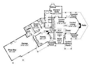 1st Floor Plan, 051H-0166