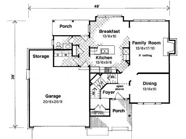 1st Floor Plan, 030H-0044