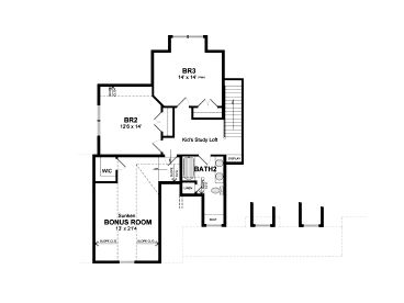 2nd Floor Plan, 014H-0027