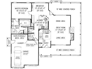 1st Floor Plan, 044H-0021