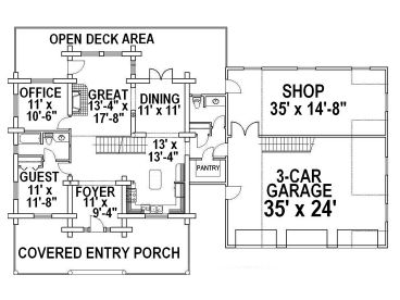 1st Floor Plan, 012L-0017