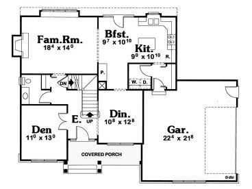 1st Floor Plan, 031H-0114