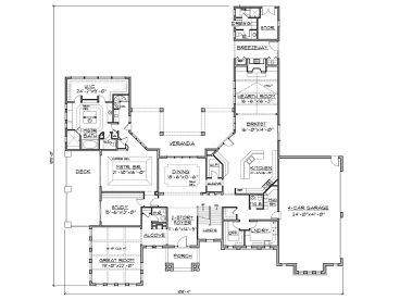 1st Floor Plan, 055H-0012