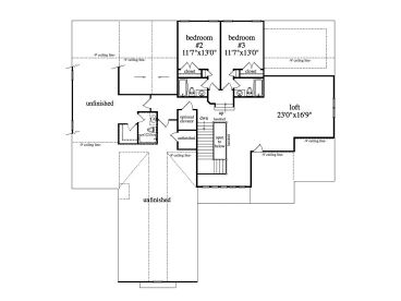 2nd Floor Plan, 053H-0009