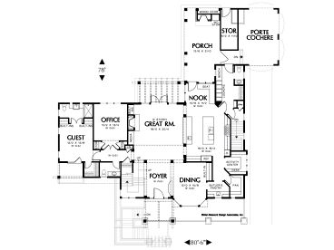 1st Floor Plan, 034H-0152