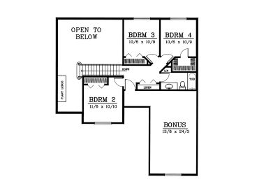 2nd Floor Plan, 026H-0058