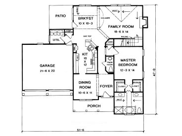 1st Floor Plan, 019H-0091