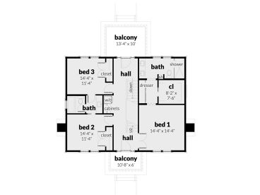 2nd Floor Plan, 052H-0044