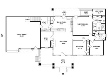 1st Floor Plan, 006H-0185