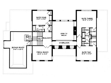 2nd Floor Plan, 029H-0066