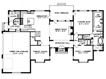 1st Floor Plan, 029H-0052