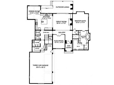1st Floor Plan, 029H-0093