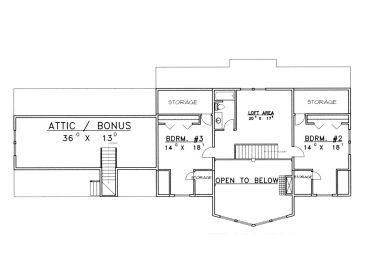 2nd Floor Plan, 012H-0051