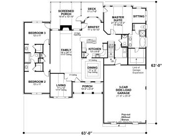 1st Floor Plan, 007H-0050