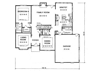 1st Floor Plan, 019H-0096