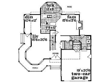 1st Floor Plan 032H-0042
