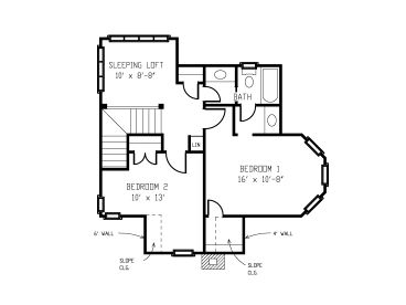 2nd Floor Plan, 054H-0043