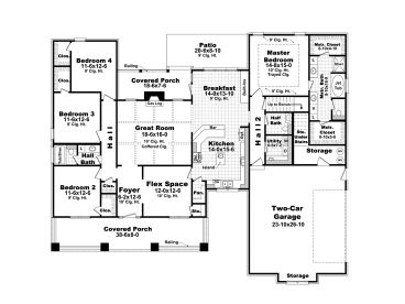 1st Floor Plan, 001H-0187