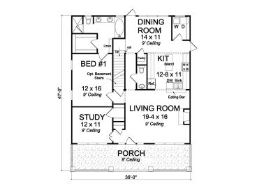 1st Floor Plan, 059H-0184