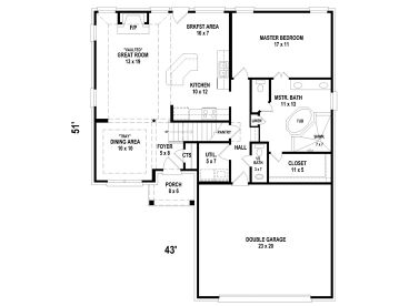 1st Floor Plan, 006H-0172