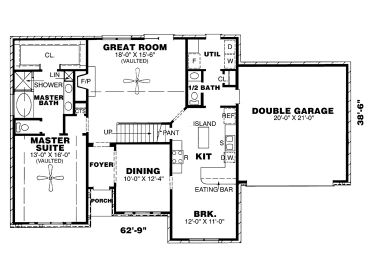 1st Floor Plan, 011H-0009
