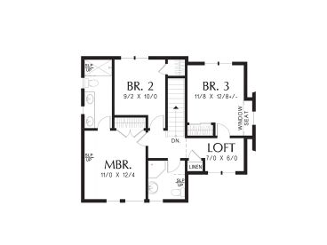2nd Floor Plan, 034H-0480