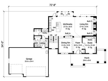 1st Floor Plan, 023H-0117
