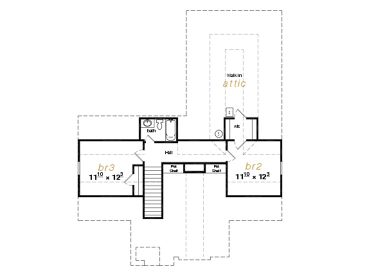2nd Floor Plan, 061H-0050