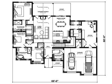 1st Floor Plan, 027H-0551