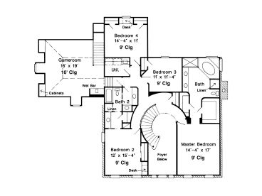 2nd Floor Plan, 054H-0079