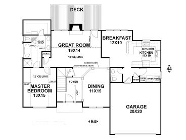 1st Floor Plan, 007H-0037